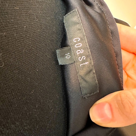 COAST Black Satin Belted Pencil Skirt - Picture 8 of 8